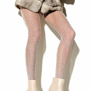 Girardy Panty Val d&apos;Isere gebreid geometrisch patroon grijs